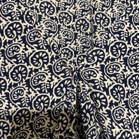 Talbots Floral Paisley Wrap Tie Top Womens Size 3X Blue White 3/4  Sleeve Flowy - Picture 7 of 8